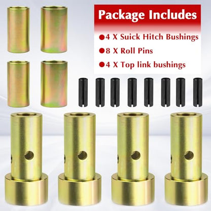 Quick Hitch Adapter Bushings Kits Compatible with Category I 3-Point Tractors Quick Hitch System Replace TK95029 2 Sets - size: 2 Sets