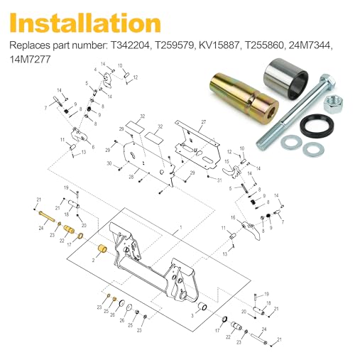 Bucket Pin Bushing Kit T342204 for John Deere 326D 326E 328D 328E 329D 329E