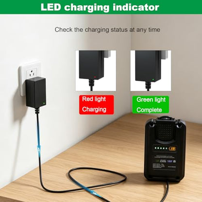 21V Charger for FlowZone Zephyr Flow Compatible with FlowZone 18V / 2.6Ah Backpack Sprayer Battery Packs Power Adapter Cord