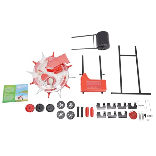 Hand Push Seeder Machine Corn Seeder Spreader Manual Seed Drill with 6 Nozzles for Garden and Vegetable Field
