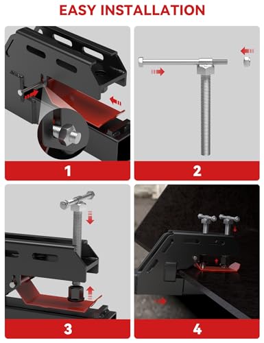 Tractor Clamp on Trailer Hitch Receiver, Tractor Bucket Hitch, Non-Slip - color: Black