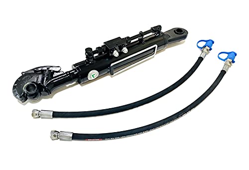 Hydraulic Top Link Cat 2+2 with Hook, 21-5/8" - 29-3/4" / 8-1/16" Stroke with Valve+Hoses