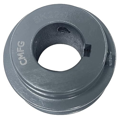 BK22-1 V Belt Pulley, 2.35 inch OD, 1 inch Bore,Cast Iron Material, BK Single Groove v Belt Pulleys for "4L" or "A" and "5L" or "B" Belts - size: 2.35 inch OD, 1 inch Bore, style: 1 Groove