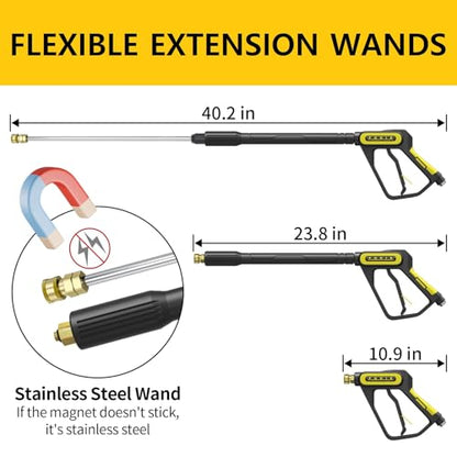 3/8'' 4800PSI Pressure Washer Hose and Gun 50FT