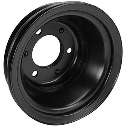 BBC VBelt Pulley Kit Long Water Pump 2 Groove Water/3 Groove Crank, Black