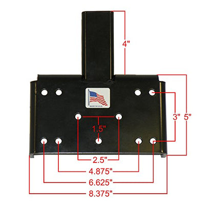 ATV/UTV Winch Mounting Plate for 2 Inch Receivers - Made in U.S.A.
