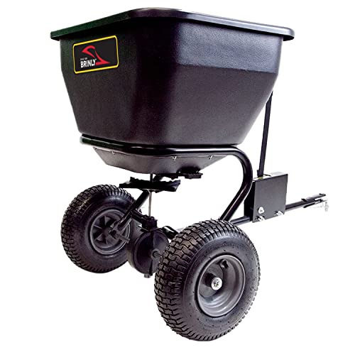 Brinly BS36BH-A Tow Behind Broadcast Spreader with Universal Hitch, 175 lb.+ -Flat Black - color: Flat Black