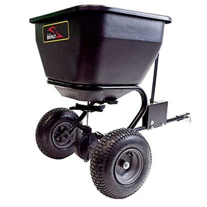 Brinly BS36BH-A Tow Behind Broadcast Spreader with Universal Hitch, 175 lb.+ -Flat Black - color: Flat Black