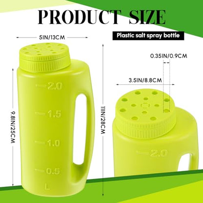 Handheld Spreader Set with Scoop & Gloves for Seed, Salt, De-icer,Green - color: Green