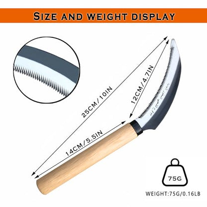 Grass Sickle Hoe Gardening Handheld Tool Weeding Tools for Garden (Beige) - color: Beige