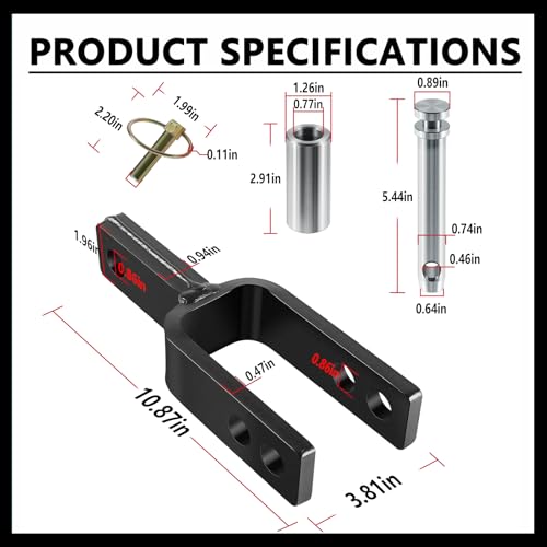 Versatile Quick Hitch Adapter with Adapter Sleeve Used to Adjust Top Link Bracket Movements for Category 1 top Link