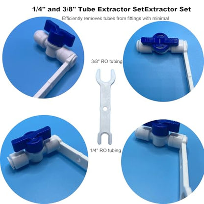 3/8" RO Tubing Kit 10FT, Water Line & Quick Connect Fittings