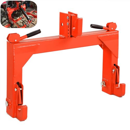 3 Point Quick Hitch Receiver 3000 lbs Attachments Adaptation - color: Orange
