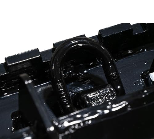 Mytee Products Skid Steer Hay Fork Frame Attachment - 47" Quick Attach Fork Frame with 49" Bale Spear & 17" Stabilizer Spears, 4,000 lbs WLL for Tractors & Loaders