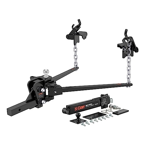 CURT 17422 Short Trunnion Bar Weight Distribution Hitch with Sway Control, Up to 15,000 lbs., 2-Inch Shank, 2-5/16-Inch Ball - size: 15k lbs Capacity