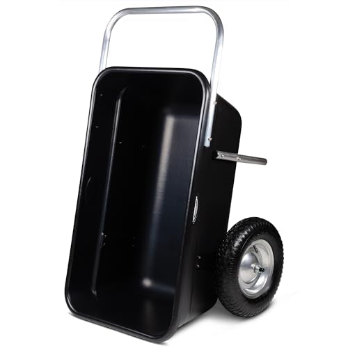 Premium Yard Cart - Strong, Lightweight, and Perfectly Balanced (16" Flat Free Wheels)