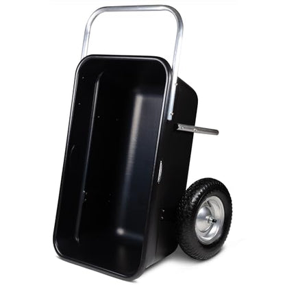 Premium Yard Cart - Strong, Lightweight, and Perfectly Balanced (16" Flat Free Wheels)