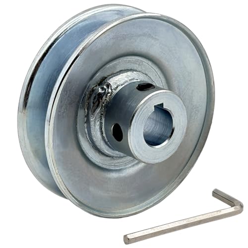 AB350-5/8 Single Groove Web Sheaves,v Belt Pulley 3.5" OD 5/8 inch bore,Motor Pulley Carbon Steel for A B 5L 4L V-Belts
