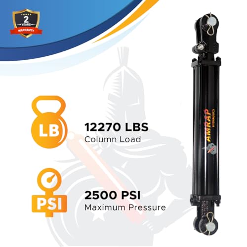 2.5x8A Hydraulic Cylinder - 2.5 Bore 8 ASAE Stroke Double Acting Tie Rod Hydraulic Cylinder 2500 PSI - size: 2.5x8-ASAE