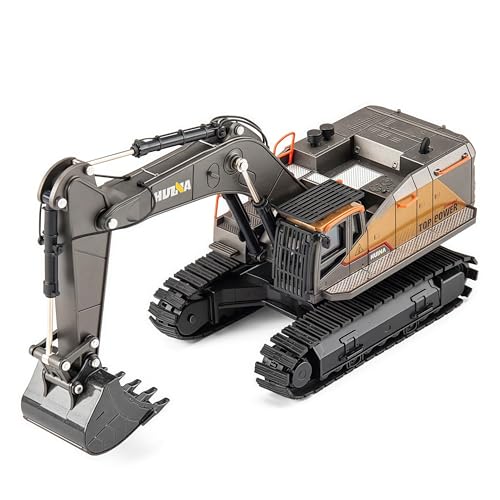 Gemini&Genius Alloy Excavator Model Construction Digger Engineering Vehicle - color: Yellow