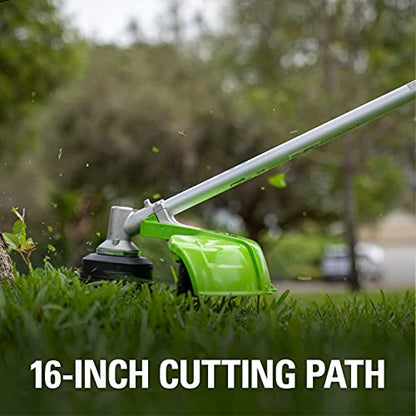 Greenworks 48V (24V x 2) 16" Cordless String Trimmer, (2) 4.0 Ah Batteries - style: 16" (2 x 4Ah)