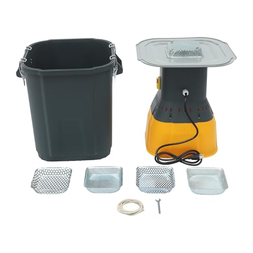 Electric Corn Grinder Mill 110V 1300W 19000RPM Automatic Agricultural Feed Grain Mill, 881lbs/H Dust-free Dry Cereals Wheat Grinder Flour Mill with 5 Sieves, 11.89Gal Detachable Bucket - size: 1300W, 5 Sieves, w/ 45L(11.89Gal)Bucket