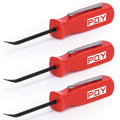 Mini Pocket Pry Bar with Pocket Clip 4.5" Length 3pcs (red) - color: red