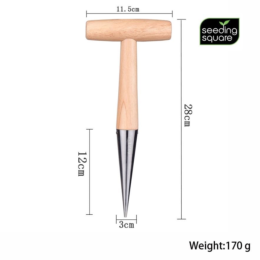 Pokey Planter Wooden Handle Garden Tool for Planting Bulbs and Seedlings