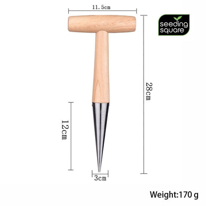Pokey Planter Wooden Handle Garden Tool for Planting Bulbs and Seedlings