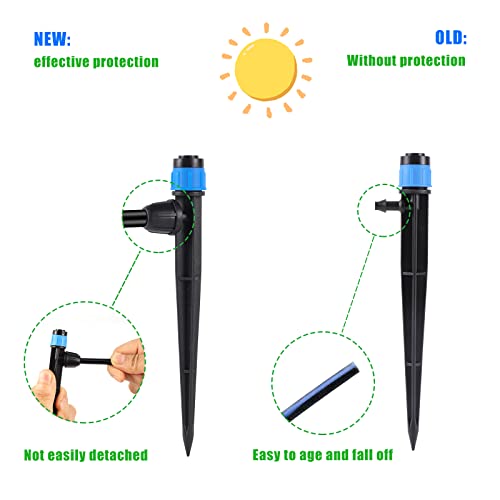 50 Pcs 360° Adjustable Drip Irrigation Spray Emitters - style: 50pcs-Blue 360 Degree Sprayer