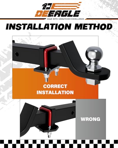 DEEAGLE Hitch Tightener Anti Rattle Stabilizer for 1.25" to 2" Hitch - size: 2 inch, style: Red & Black