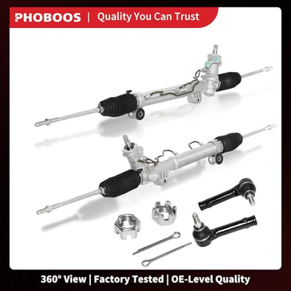 PHOBOOS Hydraulic Power Steering Rack and Pinion Assembly Compatible with Buick Century 1997-2005 & Chevrolet Impala 2000-2011, with Outer Tie Rod Ends, New Unit, Direct Fit, Ref. 22-186, ES3459 - size: 22-186/ES3459