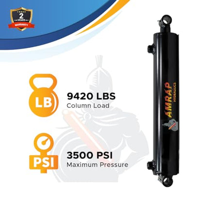 2x6 Hydraulic Cylinder - 2" Bore 6" Stroke Double Acting Welded Cross Tube Hydraulic Cylinder 3500 PSI Retracted: 14, Extended: 20,SAE#6 - size: 2x6