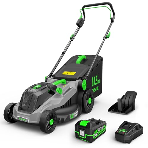 TIECTOWN 40V 16" Cordless Electric Lawn Mower with 4.0Ah Battery - Green
