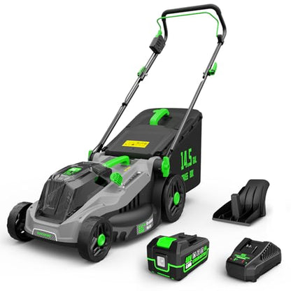 TIECTOWN 40V 16" Cordless Electric Lawn Mower with 4.0Ah Battery - Green