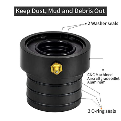 Axle Tube Seal Pair MG21103 Front Outer Axle Seals Dana 30/44 for Jeep JKUR Jeep Wrangler YJ JK TJ XJ ZJ MJ 2PCS-Black - color: black
