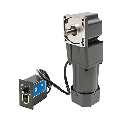 Right Angle Gear Motor, 120W 30K Ratio Variable Speed Motor 90 Degree Output 110V Wiring Industrial Automation Equipment Adjustable Speed Reducer for Conveyor Machinery Workshop Use