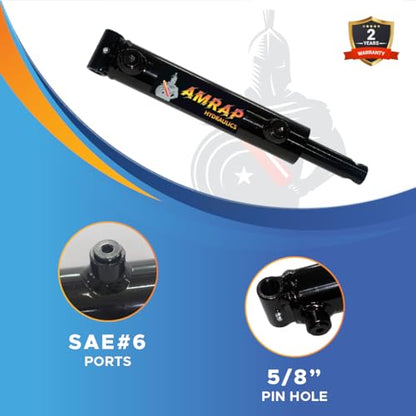 1.5x8 Hydraulic Cylinder - 1.5" Bore 8" Stroke Double Acting Pin Eye Hydraulic Cylinder 3500 PSI Retracted: 15, Extended: 23,SAE #6 - size: 1.5x8