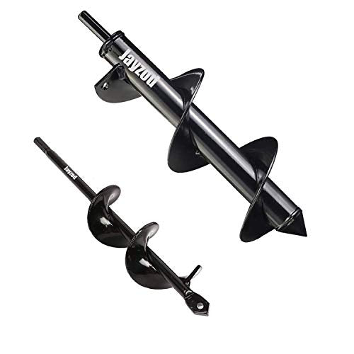 Auger Drill bit for Planting 1.6x8.7& 4x12 Garden Auger Spiral Drill Bit,Bulb & Bedding Plant Augers,Plants Drill bit for 3/8” Hex Drive Drill