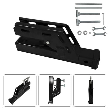 Clamp On Trailer Hitch 2" Receiver, Heavy-Duty Bucket Trailer Hitch, Black - color: Black