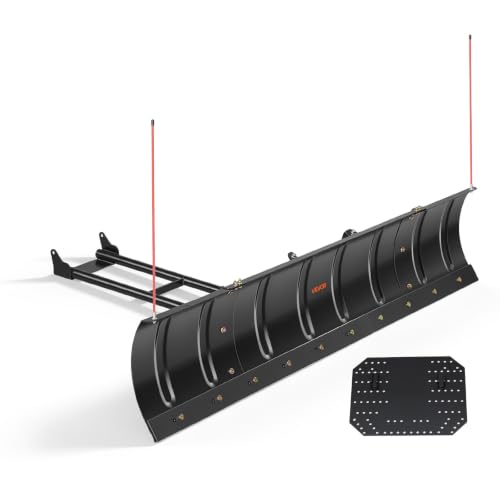 VEVOR Snow Plow Kit 43 in/72 in Width Adjustable Universal Plow Attachment - size: 43in-72in Adjustable
