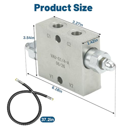 Mini Excavator Cushion Valve Kit - color: Silver 2