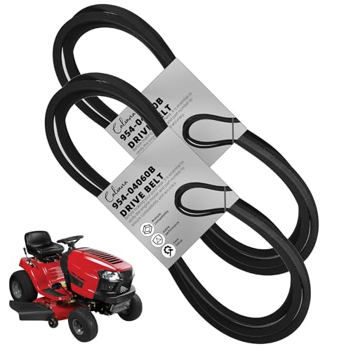 (2-Pack) Calvana 954-04060c Mower Deck Belt, Compatible with Troy Bilt Lawn & Troy Bilt Mower Parts, Craftsman 42", Cub Cadet Ltx 1040, Cub Cadet 42" Deck Belt, 954-04060b, 96" x 1/2" - size: 96" x 1/2"