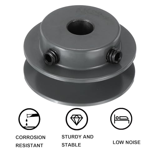 uxcell AK22-1/2 V-Belt Sheave 1/2"Bore 2.2"OD Single Groove Web Sheave Bored-to-Size Sheave, Cast Iron, Belt Section for 4L or A Belt - size: 1/2"Bore 2.2"OD