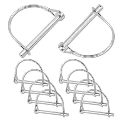 10-Pack Safety Coupler Hitch Pins with Round Loop 1/4 x 2-3/4 Inch - size: 1/4" x 2-3/4"