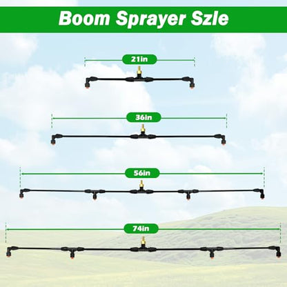 4 Nozzles Sprayer Boom Kit with 3/8" Brass Fitting Sprayer Boom Wand