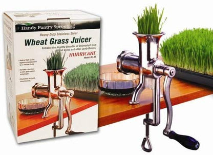 Handy Pantry Organic Wheatgrass Growing Kit w/Hurricane Stainless Steel