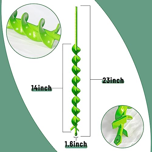1.6" x 23" Auger Drill Bit for Planting Garden Auger Spiral Drill Bit Bulb Planter for Planting(Apple Green) - color: Apple Green