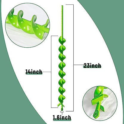 1.6" x 23" Auger Drill Bit for Planting Garden Auger Spiral Drill Bit Bulb Planter for Planting(Apple Green) - color: Apple Green