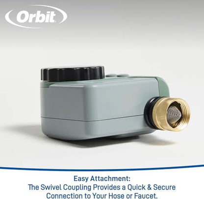 5-Pack (5 Total Timers) Orbit One Outlet Single-Dial Hose Faucet Timer - Easy Programmable - for Garden Watering System - LCD Hose Timer with Adjustable Watering Schedule - 62056 - size: Pack Of 5